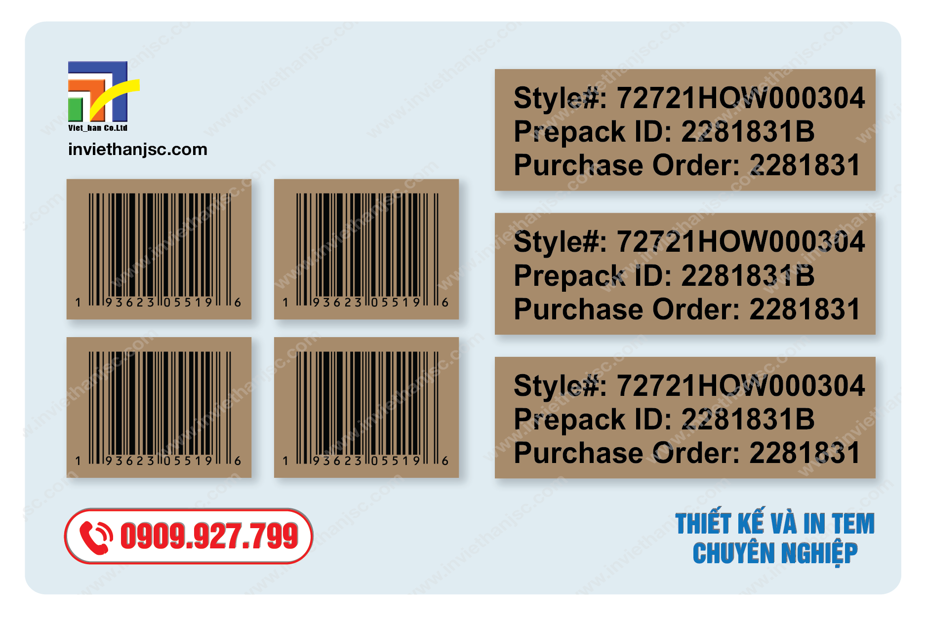 In tem barcode với mọi số lượng