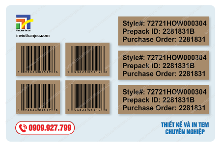 In tem mã vạch barcode với mọi số lượng